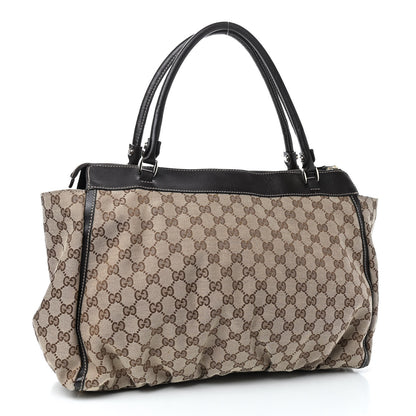 Gucci Monogram D Gold Tote Dark Brown 2 of 8