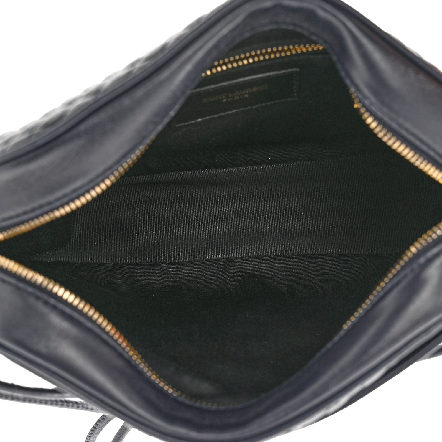 Saint Laurent Lambskin Quilted Victoire Camera Bag Deep Marine 5 of 10