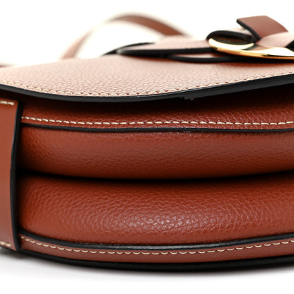 Chloe Grained Calfskin Small Darryl Saddle Crossbody Bag Sepia Brown 8 of 11
