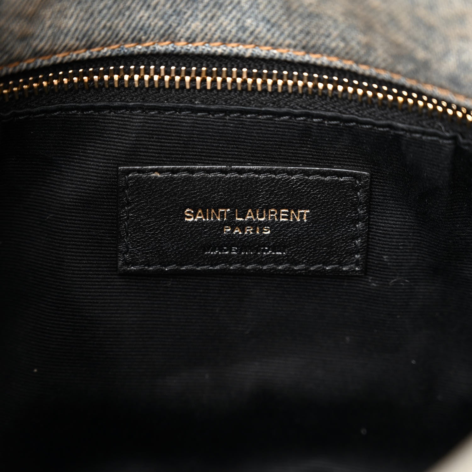 Saint Laurent Denim Quilted Toy Loulou Puffer Monogram Chain Satchel Blue Cinnamon 6 of 9