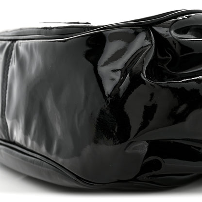 Chanel Patent Camellia Shoulder Bag Black 10 of 11
