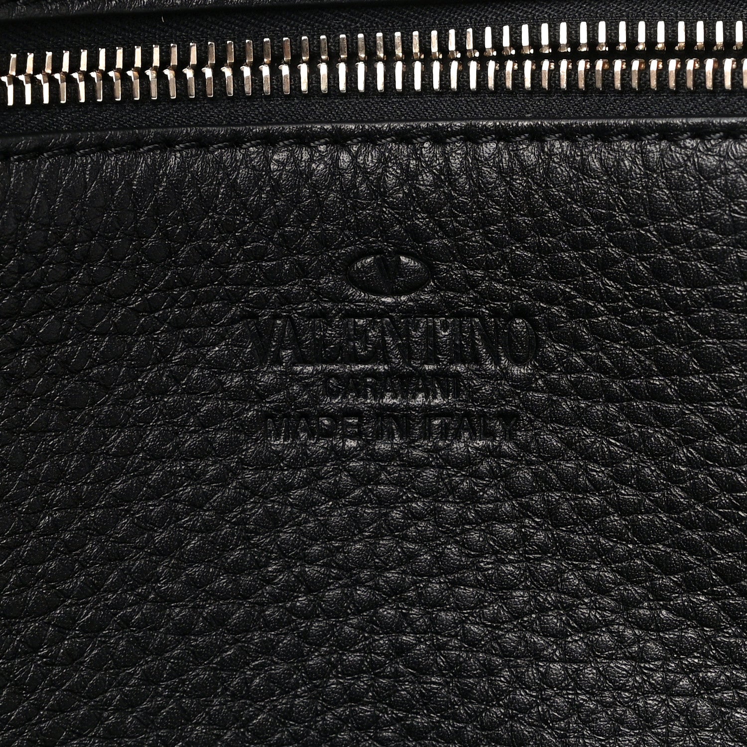 Valentino Garavani Pebbled Calfskin Medium Rockstud Tote Black 6 of 10