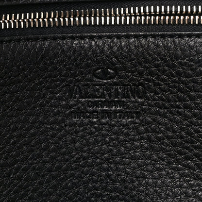 Valentino Garavani Pebbled Calfskin Medium Rockstud Tote Black 6 of 10