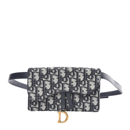 Christian Dior Oblique Saddle Belt Bag Blue 1 of 12