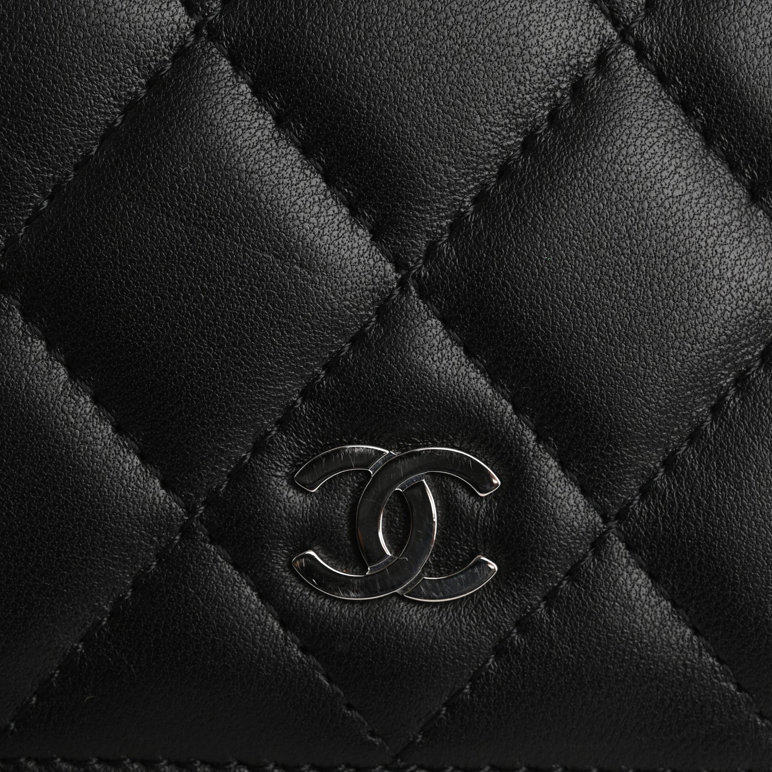 Chanel Lambskin Quilted Yen Wallet Black 11 of 12