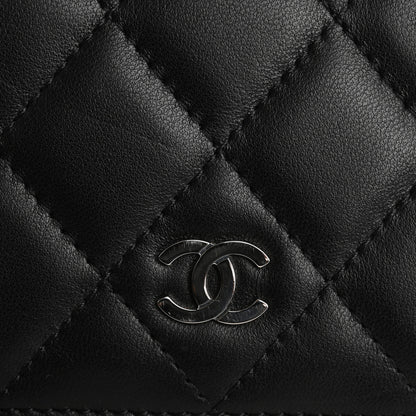 Chanel Lambskin Quilted Yen Wallet Black 11 of 12