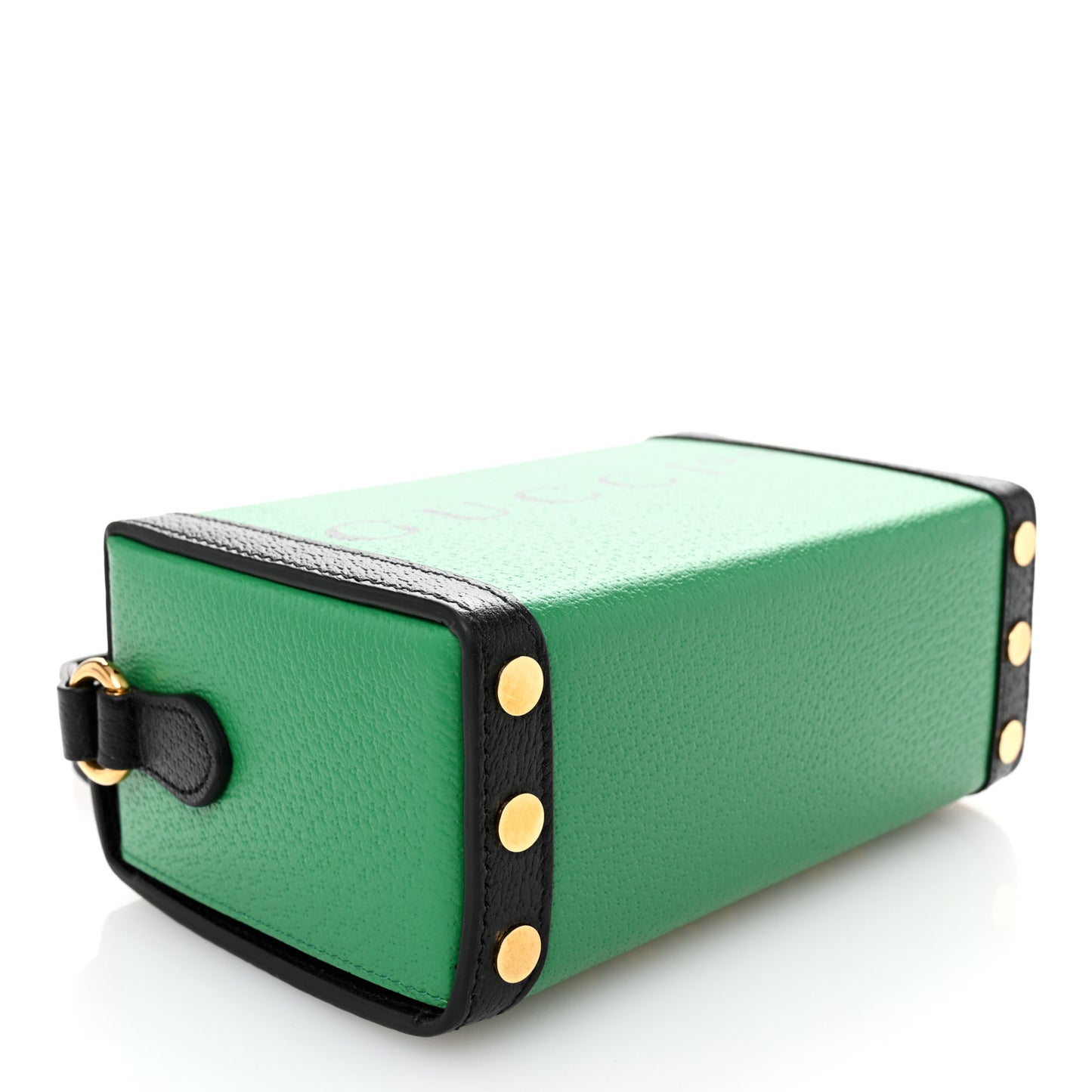 Grained Calfskin Gucci 100 Mini Bag Green