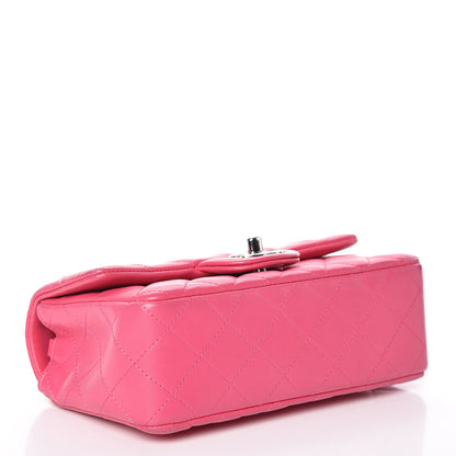 Chanel Lambskin Quilted Mini Rectangular Flap Fuchsia 4 of 19