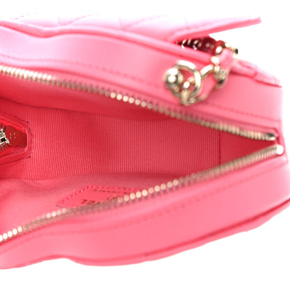 Chanel Lambskin Quilted CC In Love Heart Clutch With Chain Pink 5 of 10