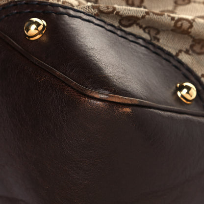 Gucci Monogram Medium Jockey Hobo Dark Brown 12 of 12