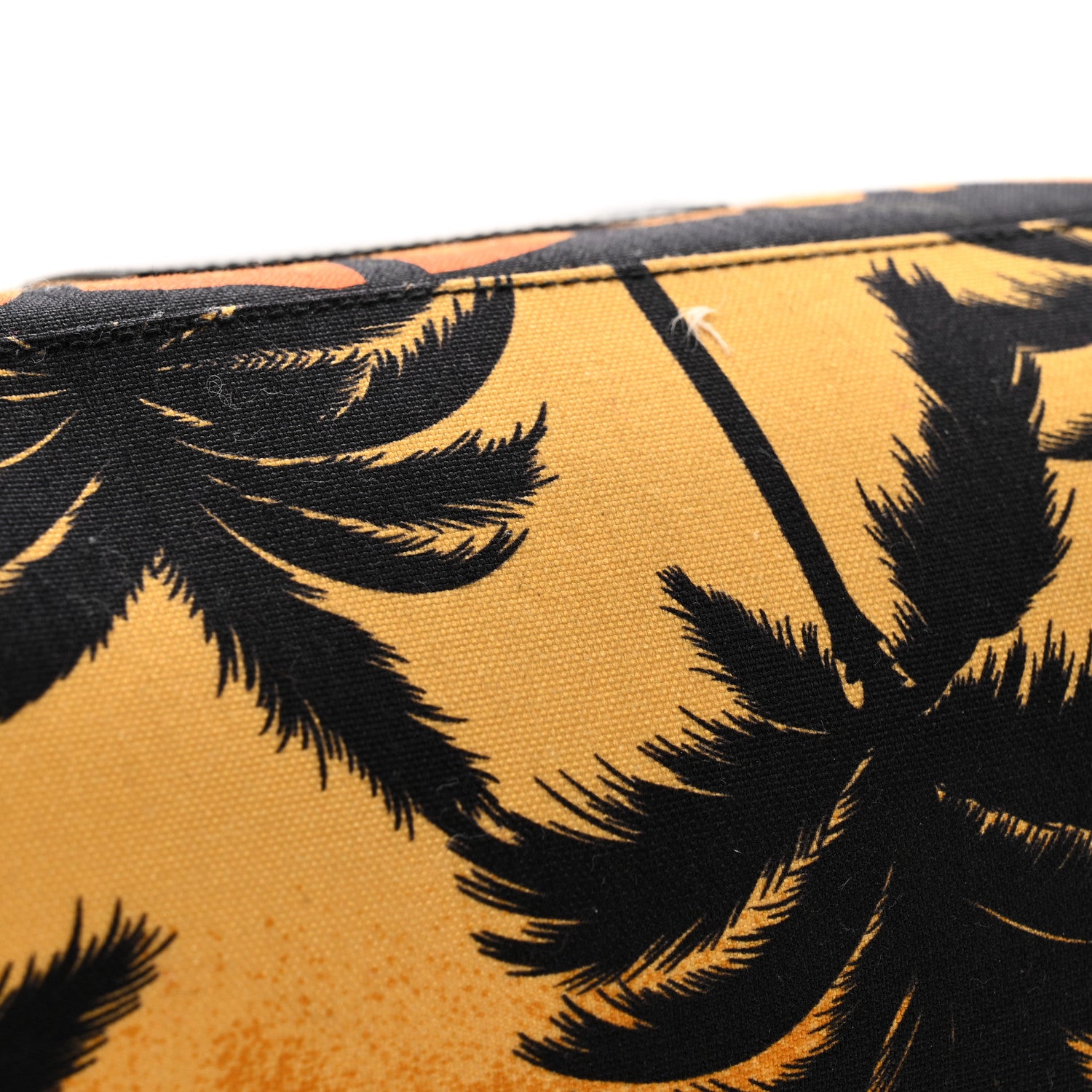 Saint Laurent Nylon Palm Tree Sunset Print Hunting Backpack Red Yellow Black 12 of 13