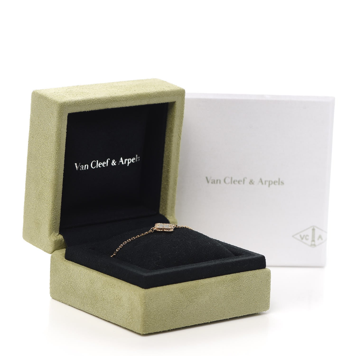 Van Cleef & Arpels 18K Yellow Gold Mother of Pearl Sweet Alhambra Bracelet 7 of 7