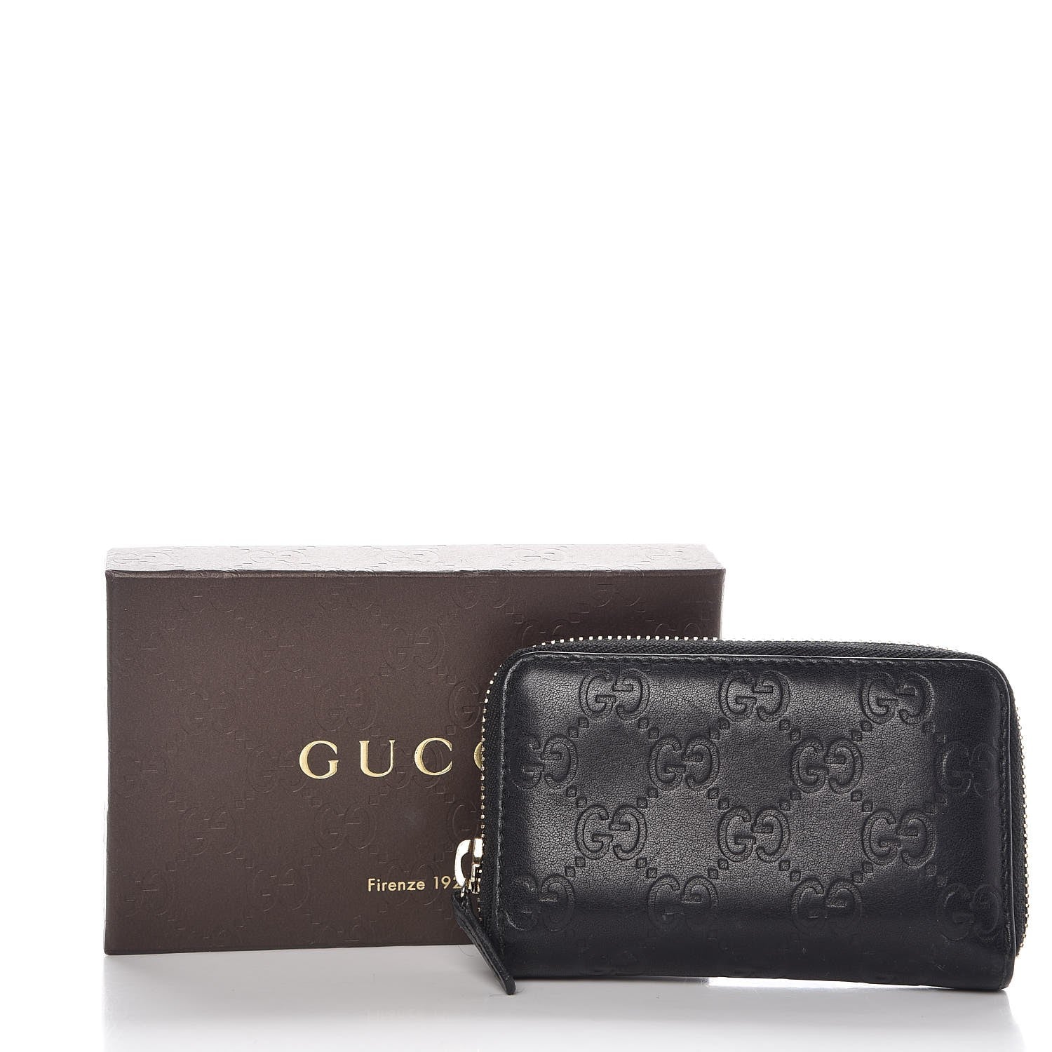 Gucci Guccissima Zip Around Card Case Black 8 of 8
