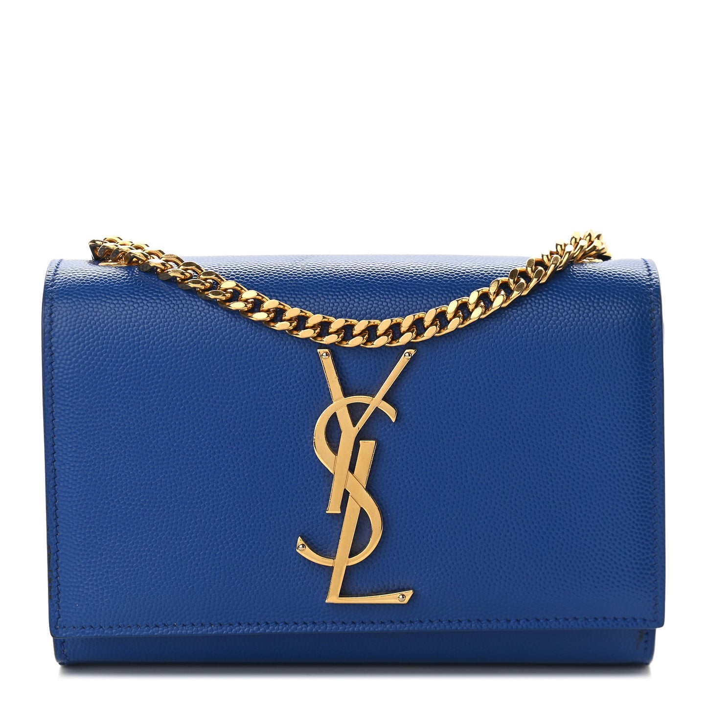 Grain De Poudre Small Classic Monogram Kate Satchel Royal Blue