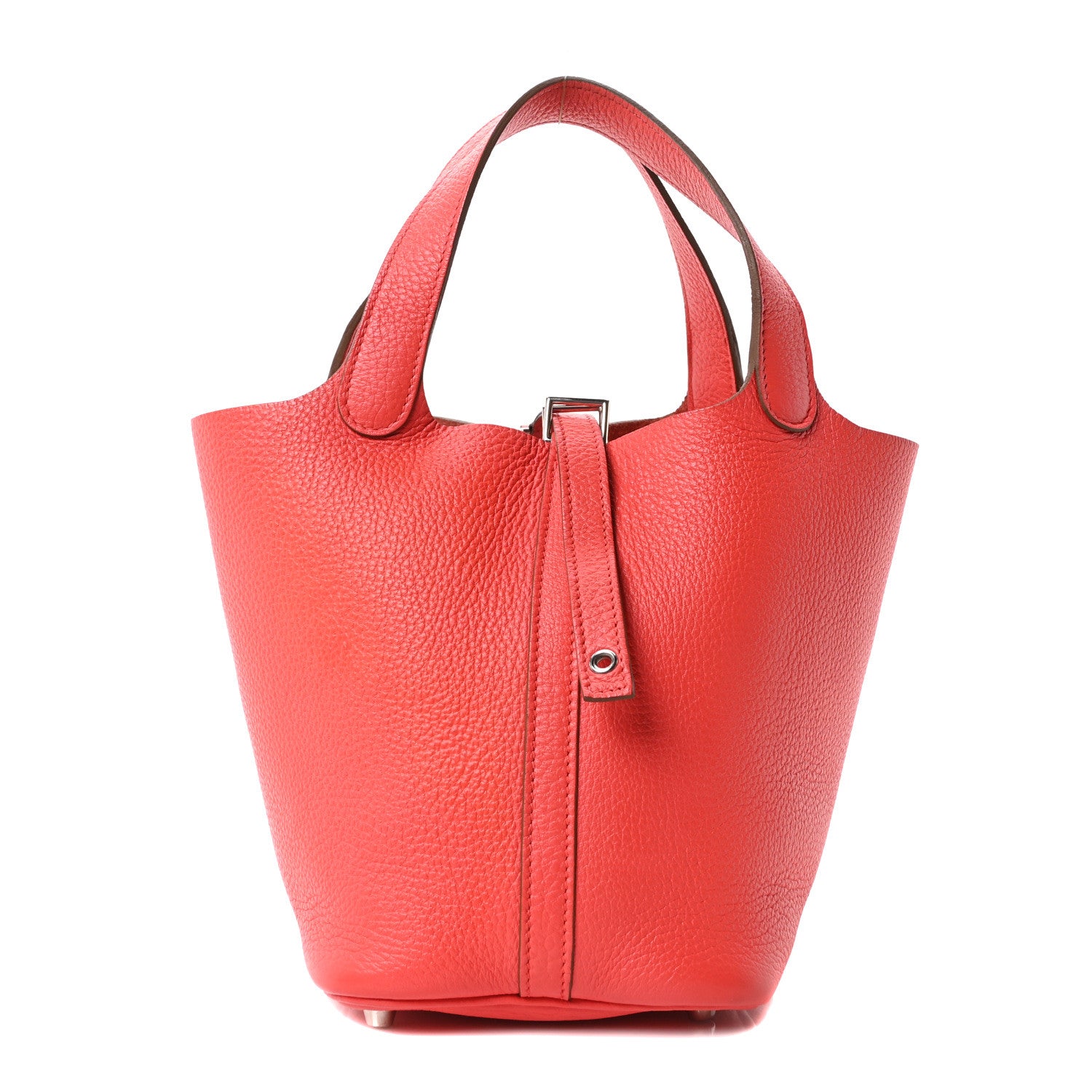 Hermes Taurillon Clemence Picotin Lock 18 PM Rouge Pivoine 1 of 10