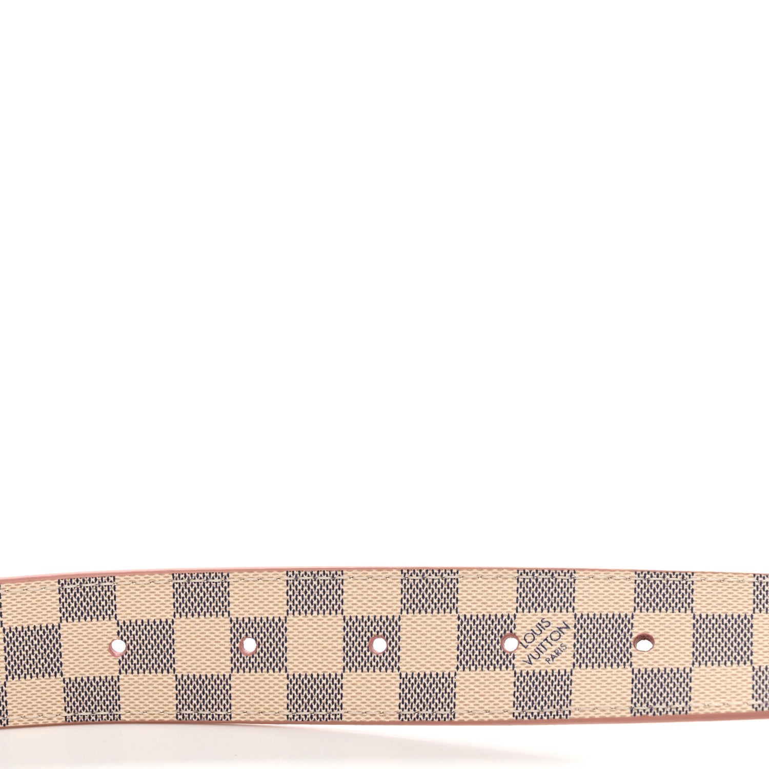 Louis Vuitton Damier Azur LV Initiales 32mm Belt 85 34 Rose Ballerine 4 of 7