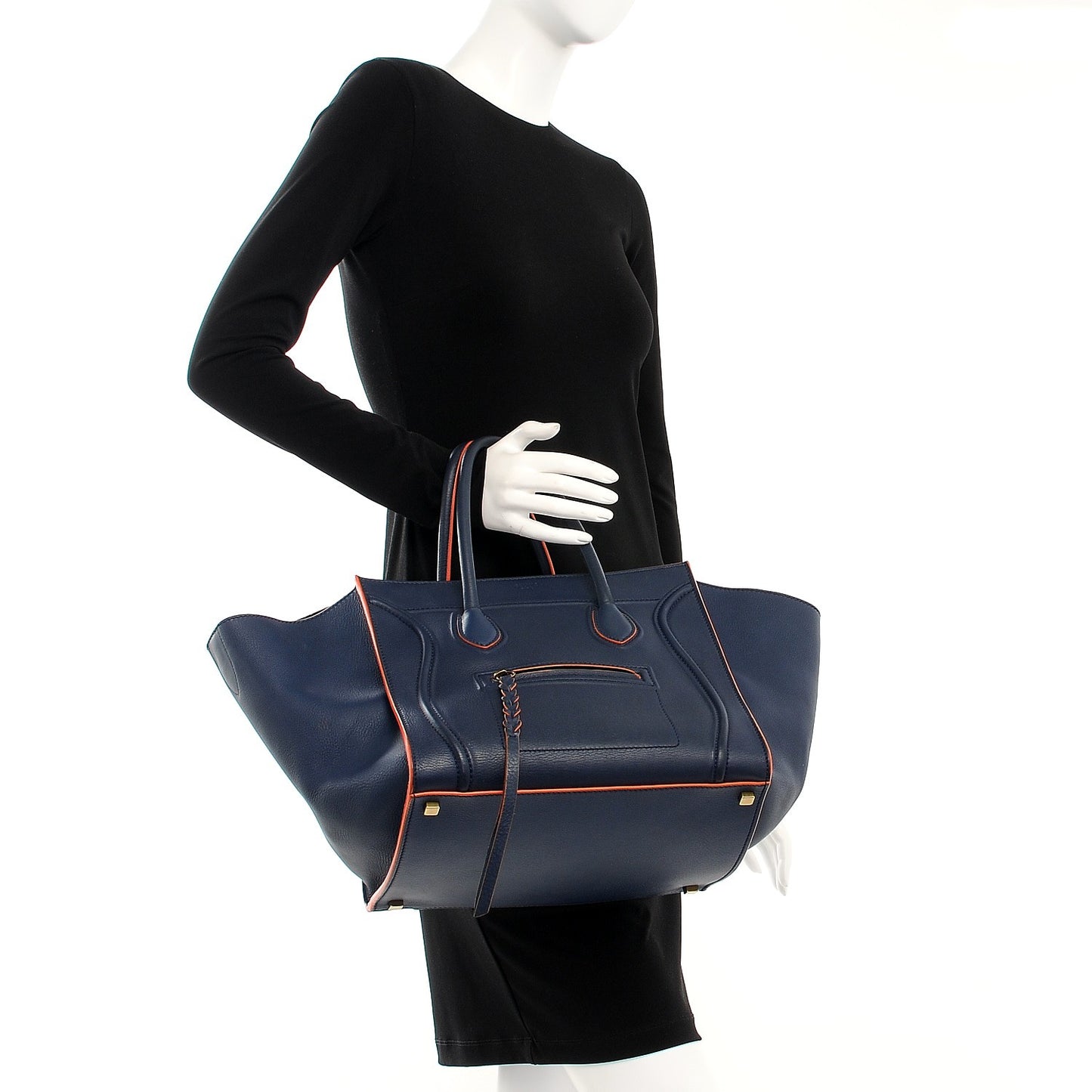 Supple Calfskin Small Phantom Luggage Midnight