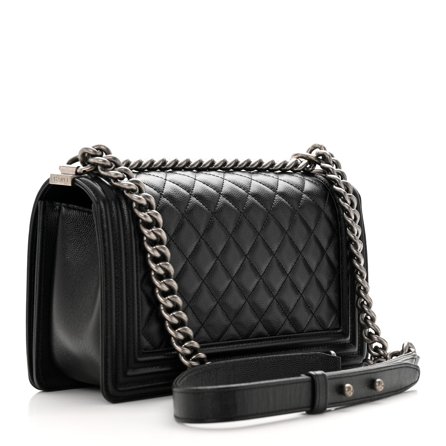 Chanel Caviar Quilted Medium Boy Flap Black 3 of 14