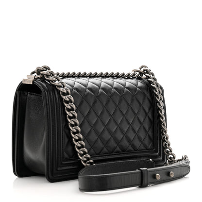 Chanel Caviar Quilted Medium Boy Flap Black 3 of 14