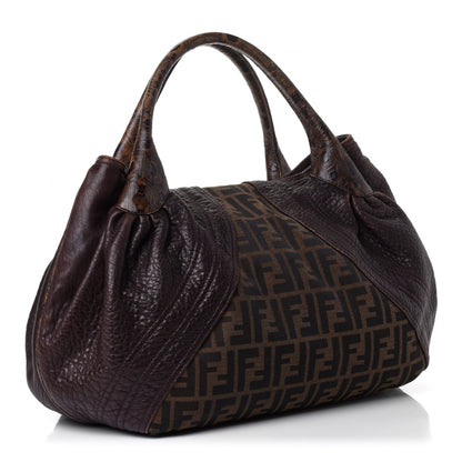 Fendi Zucca Nappa Nuvolata Vitello Tortuga Spy Tobacco Moro 2 of 4