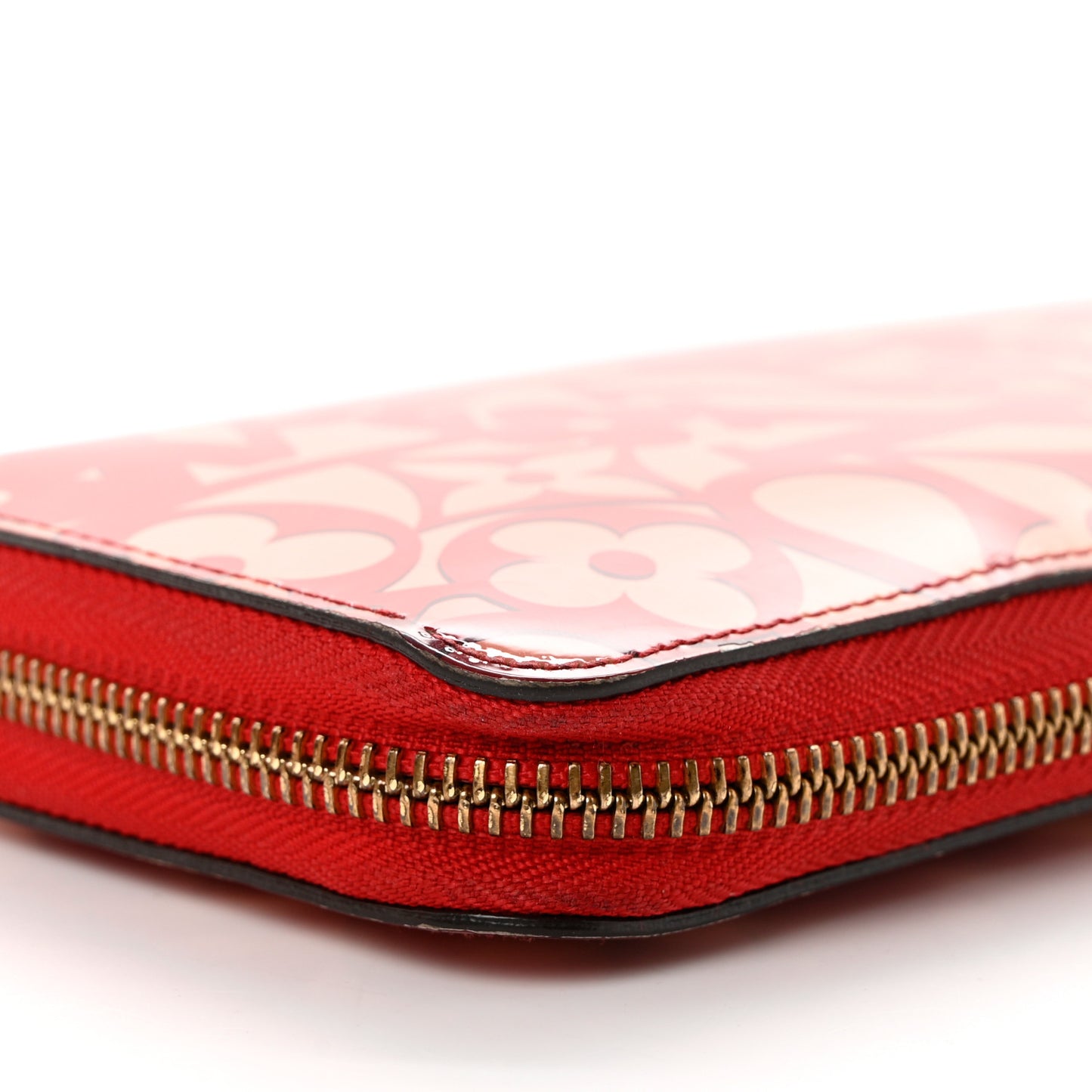Patent Sweet Monogram Zippy Wallet Pomme D'Amour