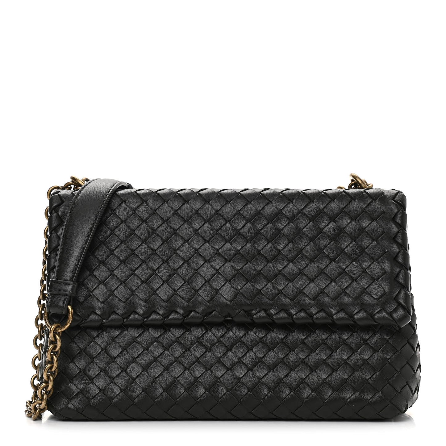 Nappa Intrecciato Small Olimpia Shoulder Bag Dark Moss