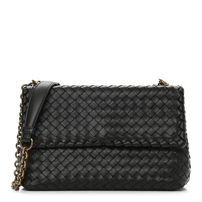 Bottega Veneta Nappa Intrecciato Small Olimpia Shoulder Bag Dark Moss 1 of 10