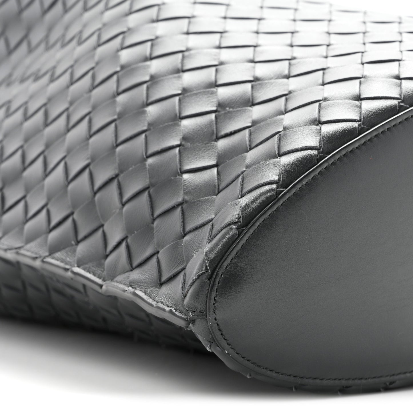 Nappa Intrecciato Medium Knot Bucket Bag Ardoise