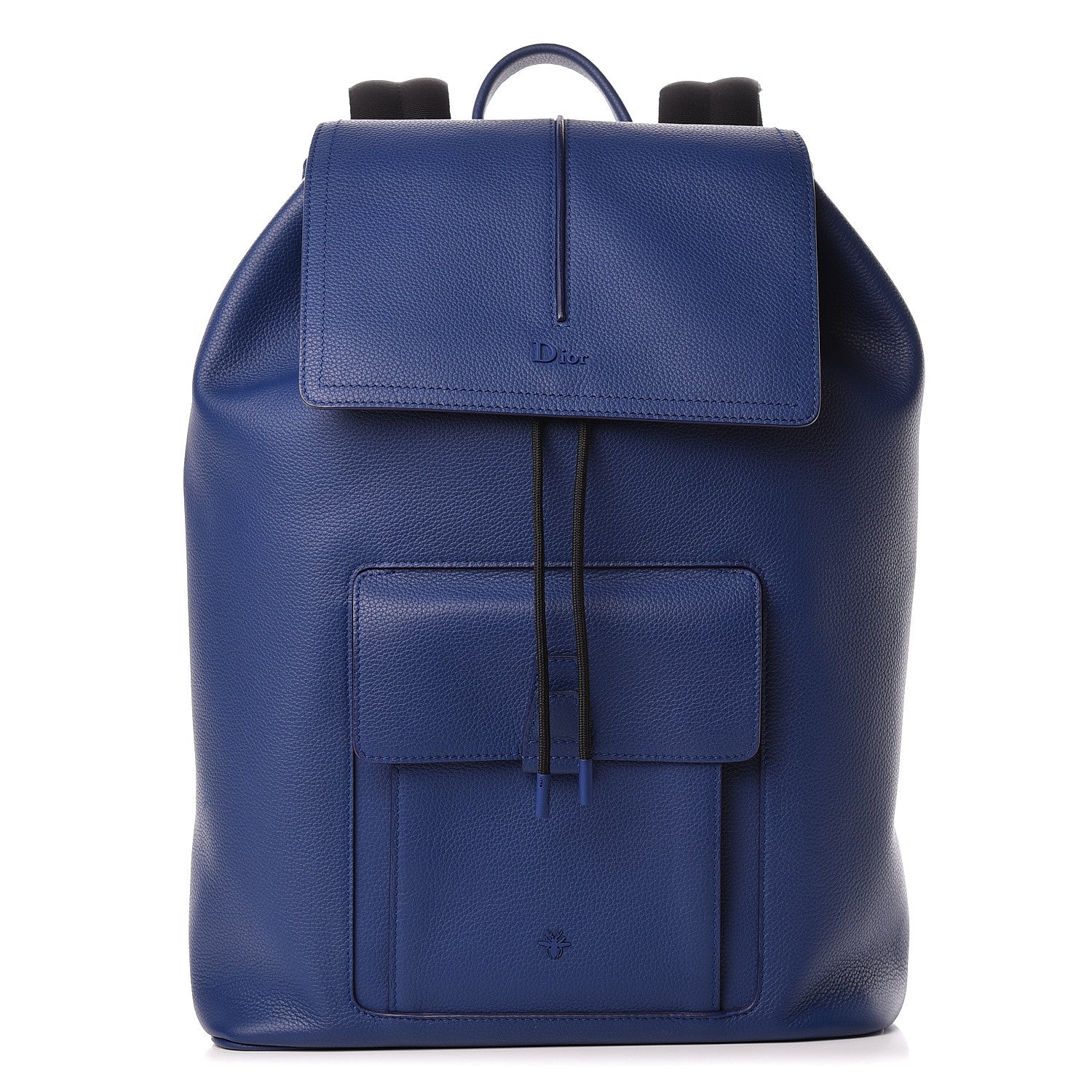 Christian Dior Grained Calfskin Backpack Blue 1 of 12