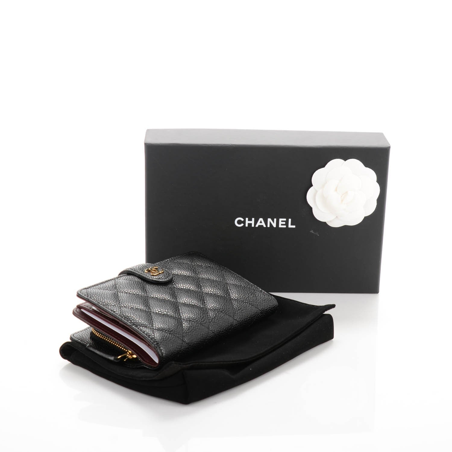 Chanel Caviar Quilted Zipped Pocket Wallet Black 4 of 8