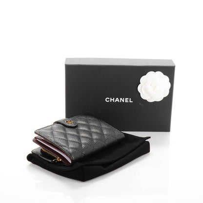 Chanel Caviar Quilted Zipped Pocket Wallet Black 4 of 8