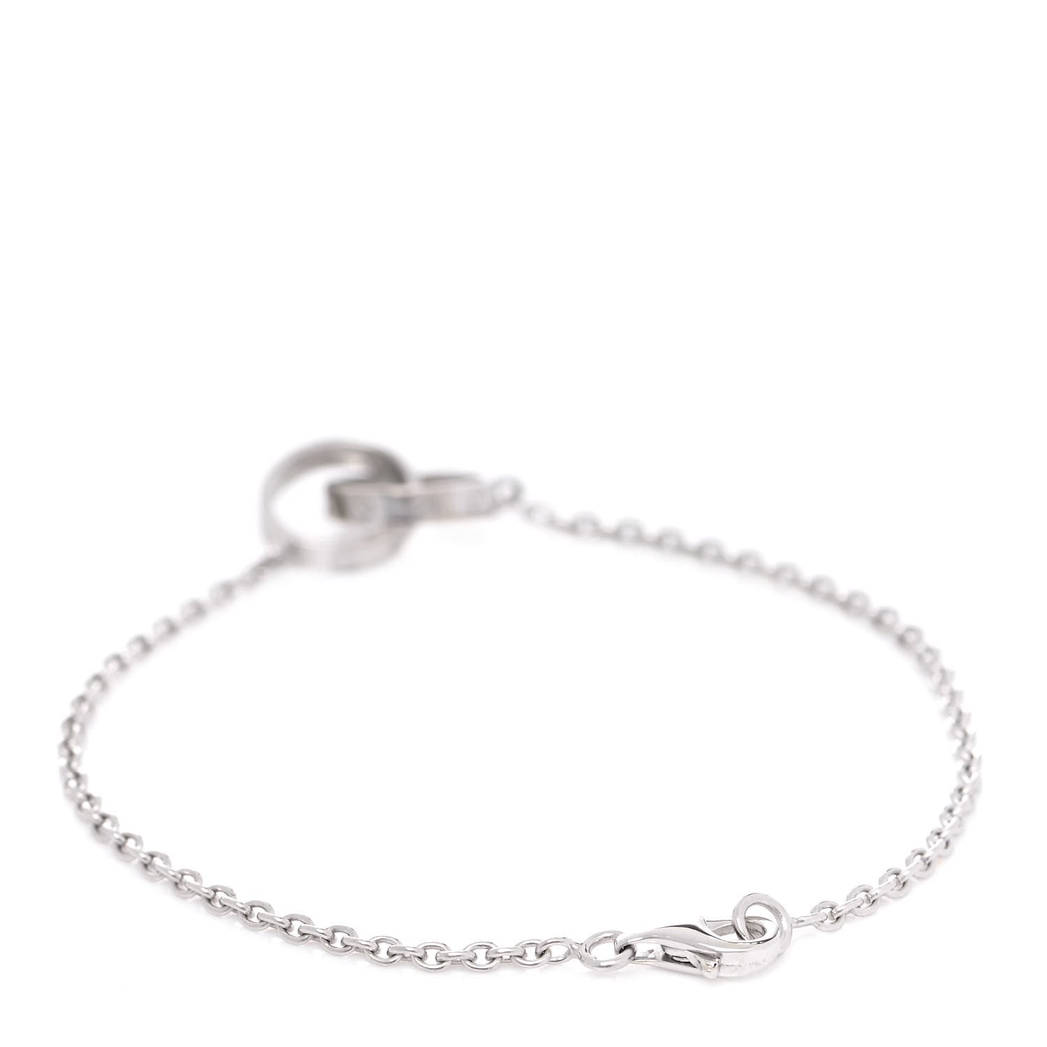 Cartier 18K White Gold Interlocking LOVE Bracelet 2 of 8