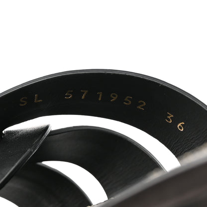 Saint Laurent Calfskin Nu Pied 05 Slide Sandals 36 Black 8 of 14