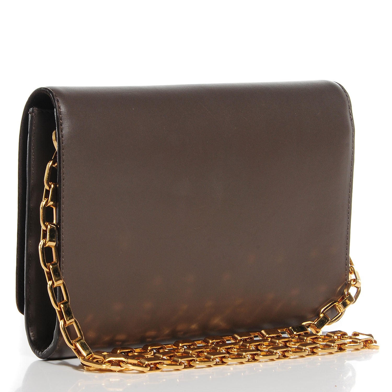 Louis Vuitton Calfskin Chain Louise GM Granit 3 of 7