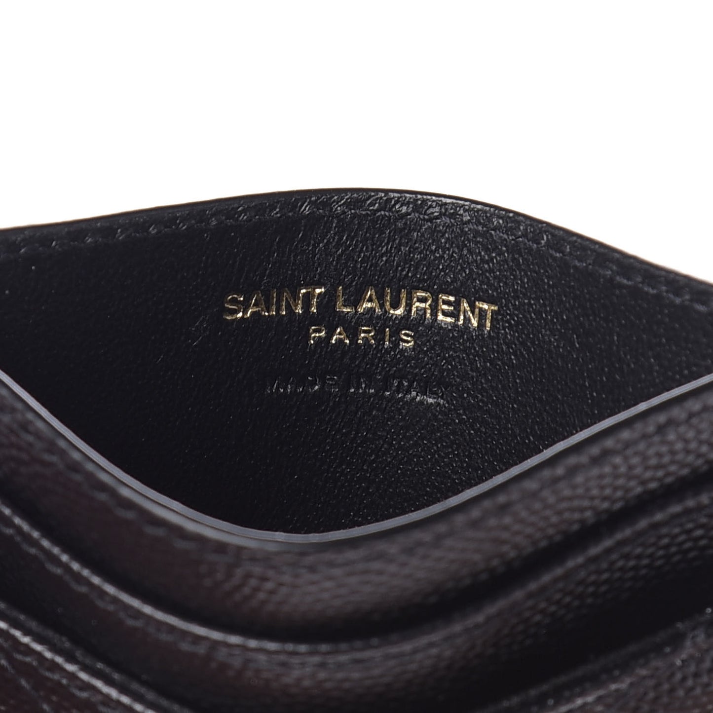 Grain De Poudre Matelasse Chevron Monogram Credit Card Case Black