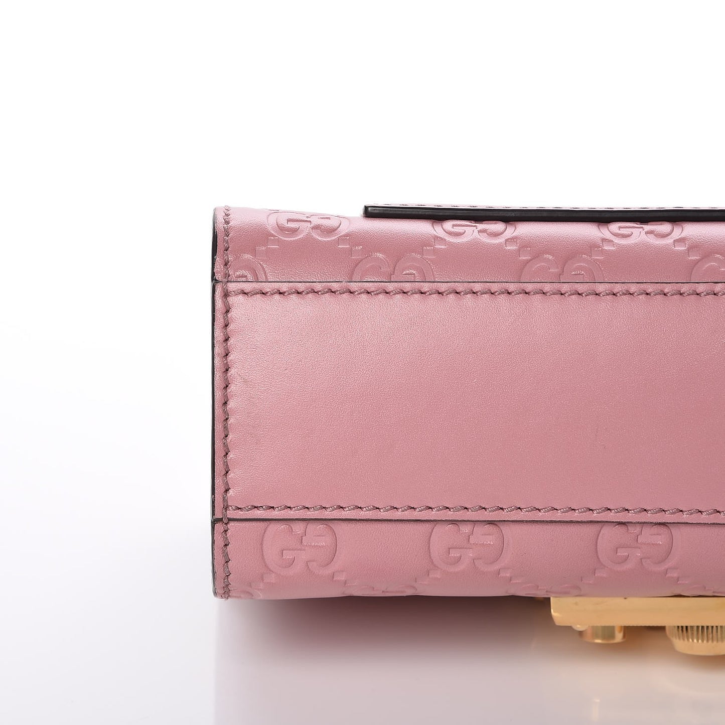 Guccissima Small Padlock Shoulder Bag Rose Baby Candy