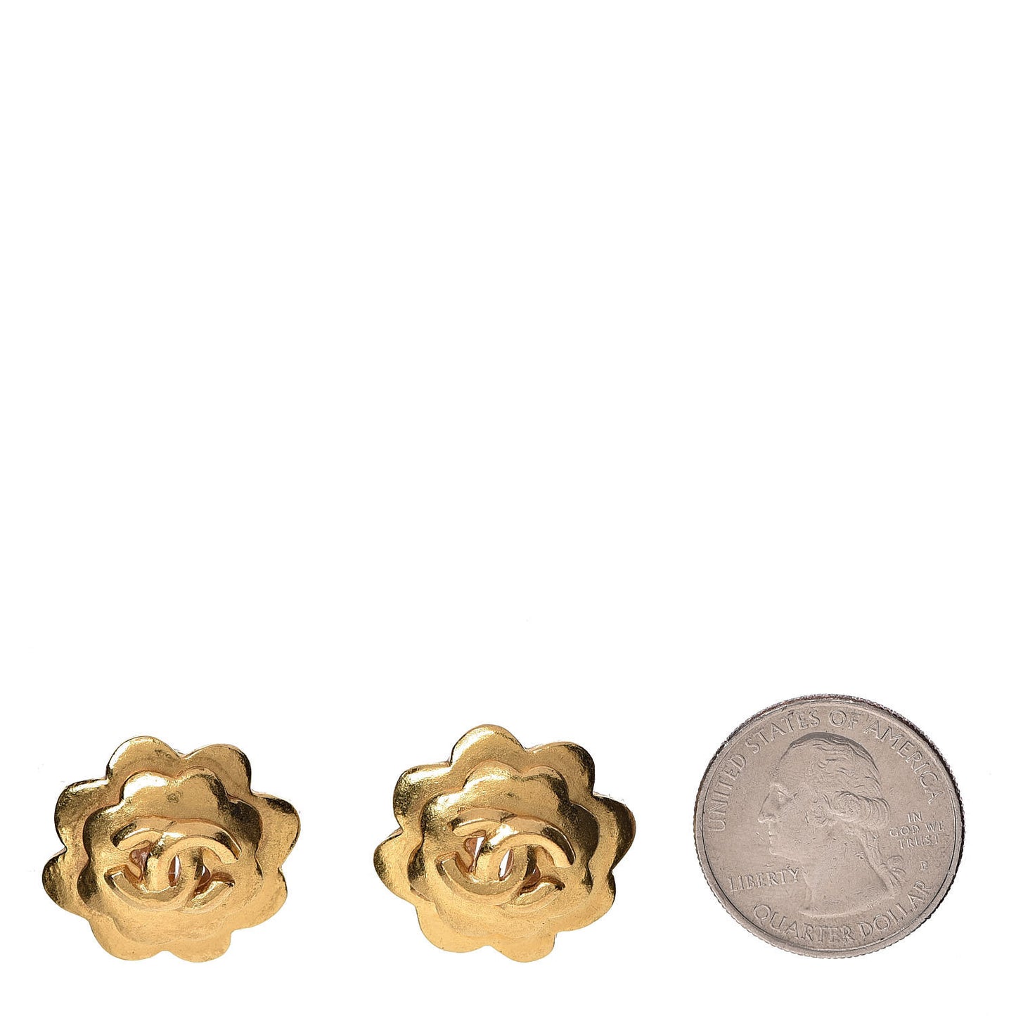 CC Clip On Earrings Gold