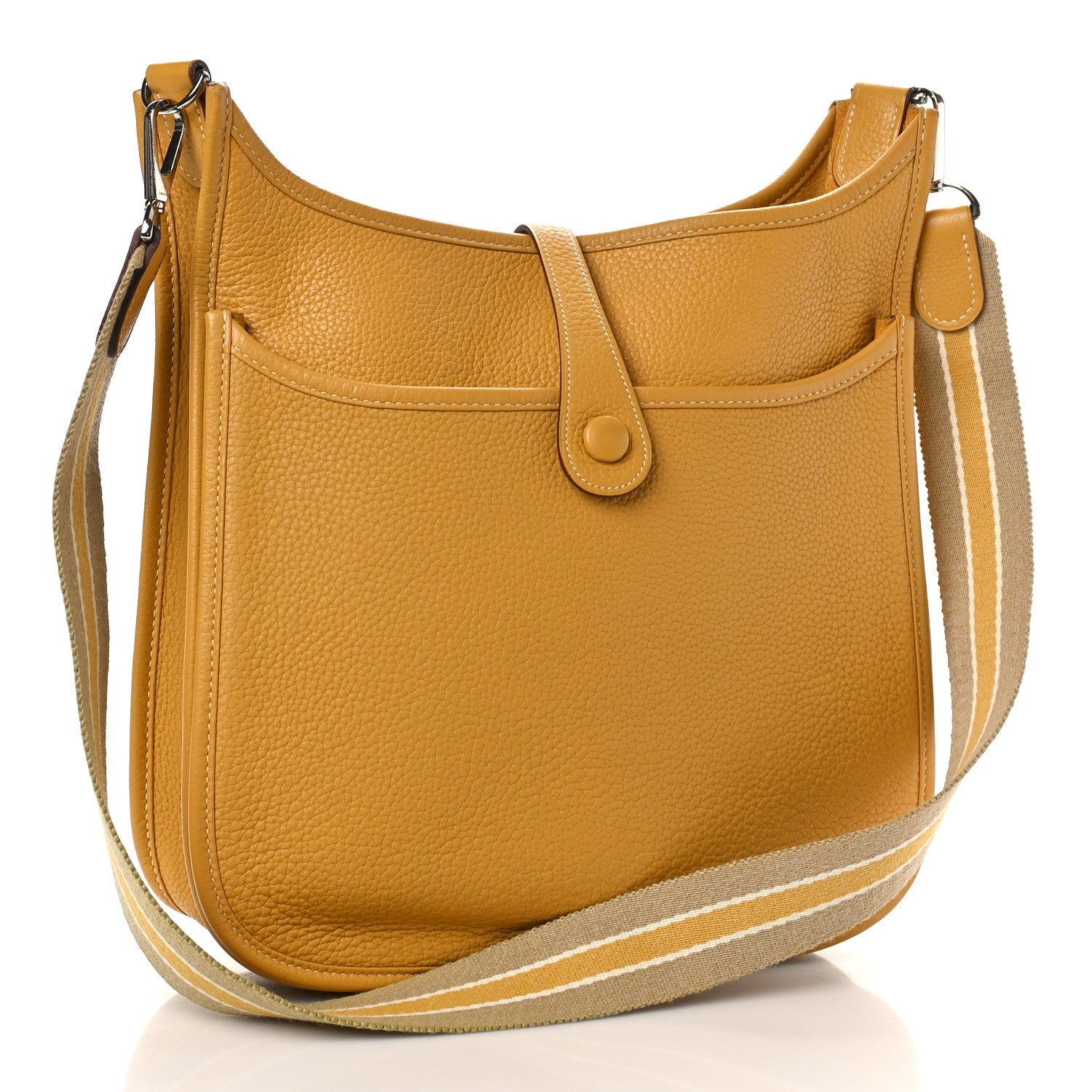 Hermes Taurillon Clemence Amazone Evelyne II PM Curry 3 of 8