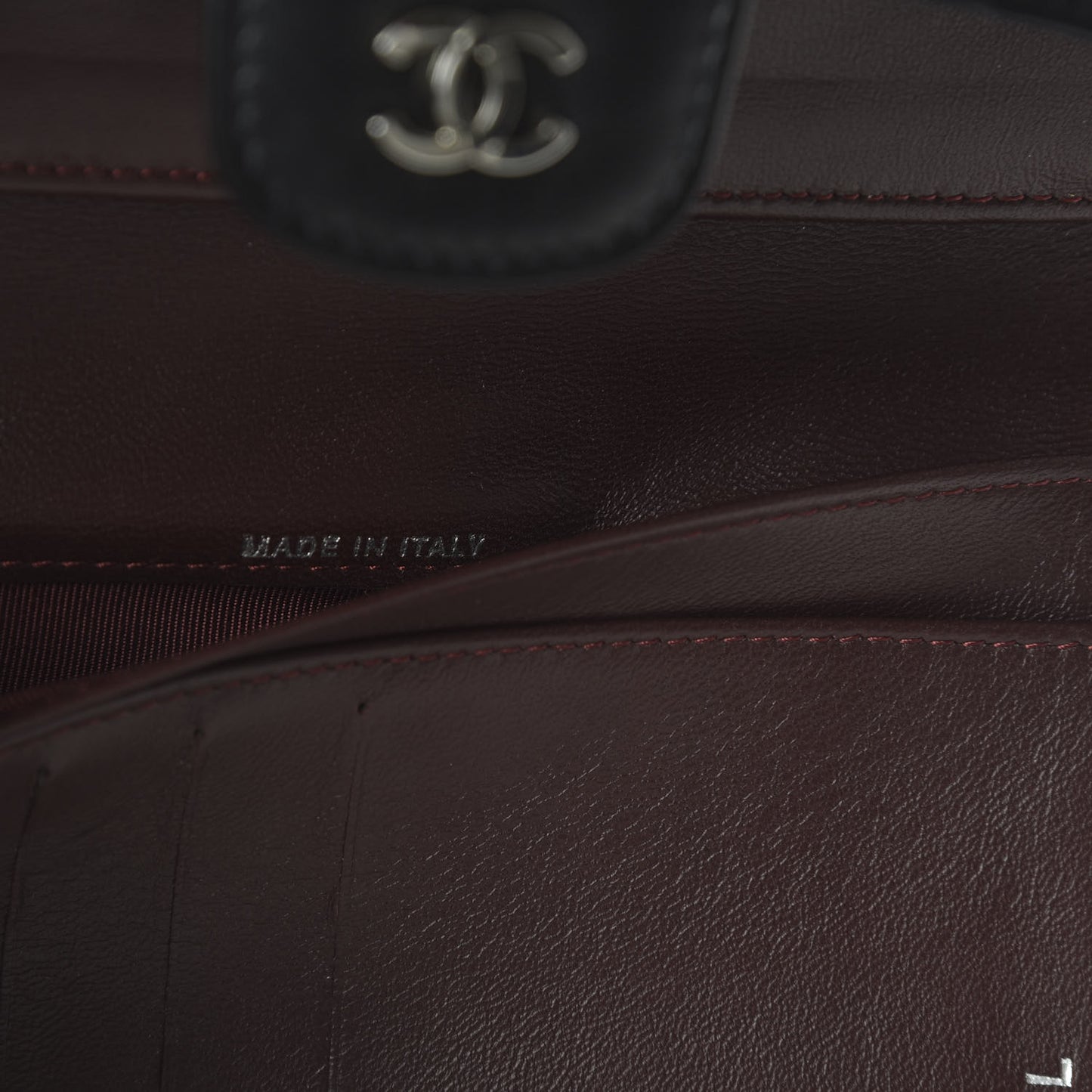 Lambskin Quilted Large Flap Wallet Black