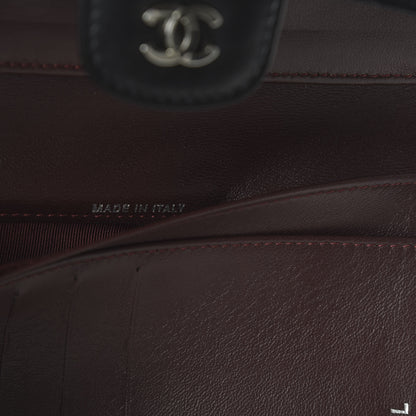 Chanel Lambskin Quilted Large Flap Wallet Black 9 of 12