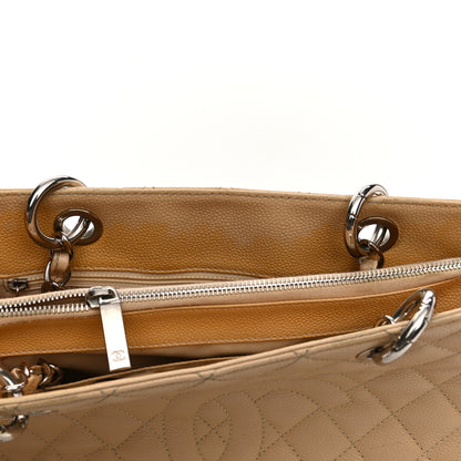 Chanel Caviar Quilted Grand Shopping Tote GST Beige 6 of 14