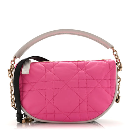 Christian Dior Lambskin Cannage Small Dior Vibe Hobo Bag Pink 1 of 10