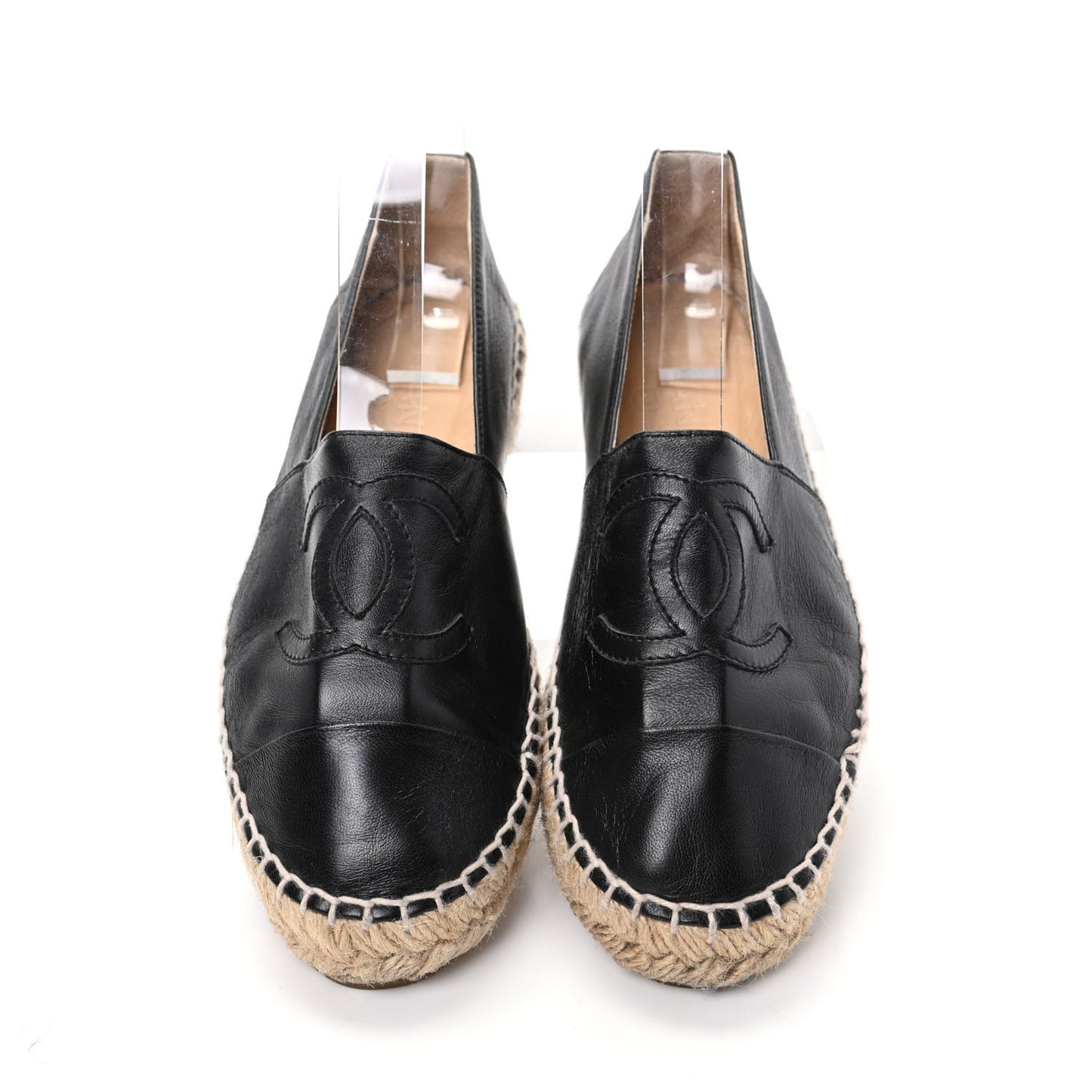 Lambskin CC Espadrilles 35 Black