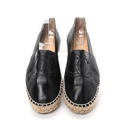 Chanel Lambskin CC Espadrilles 35 Black 5 of 11