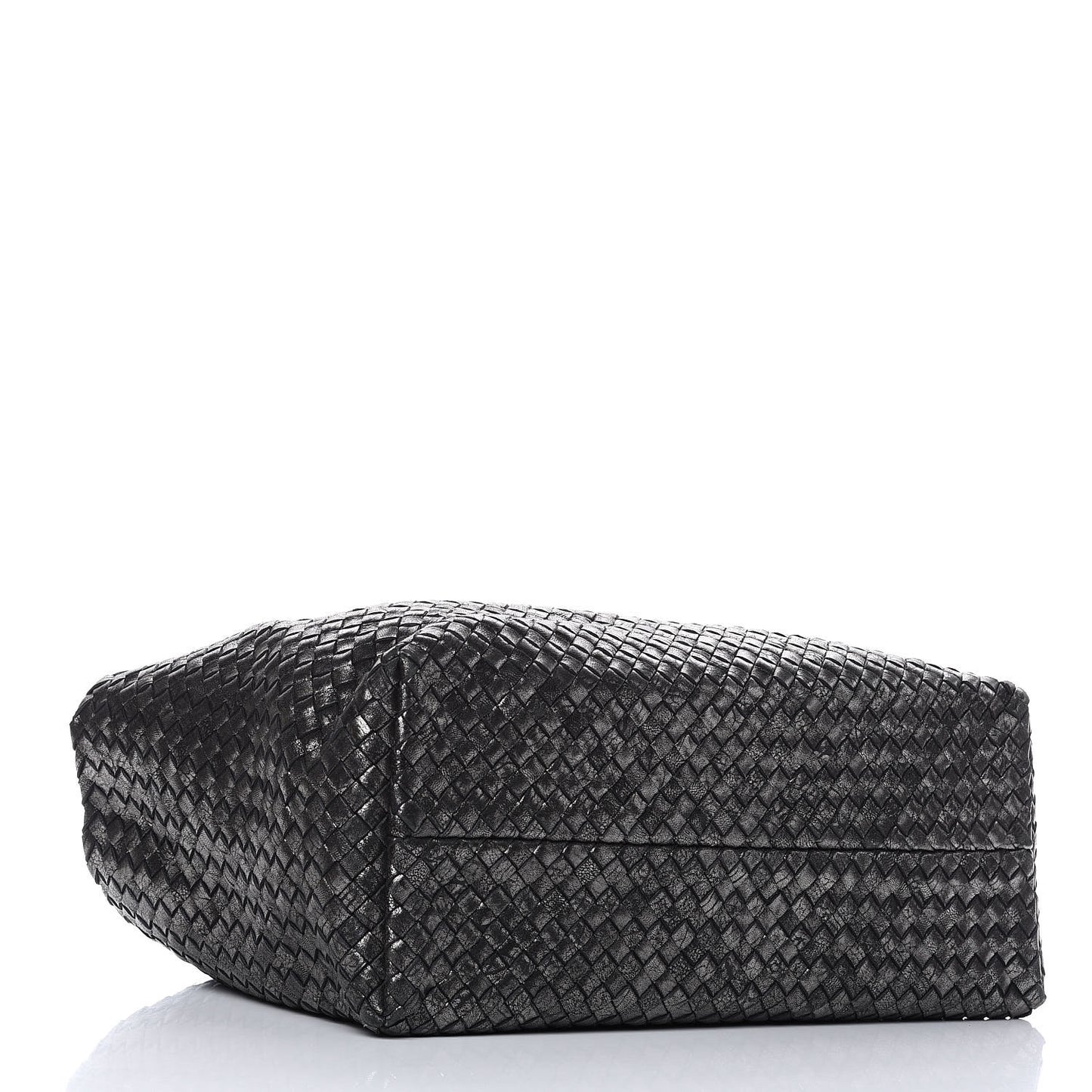 Metallic Nappa Intrecciato Medium Moon Cabat
