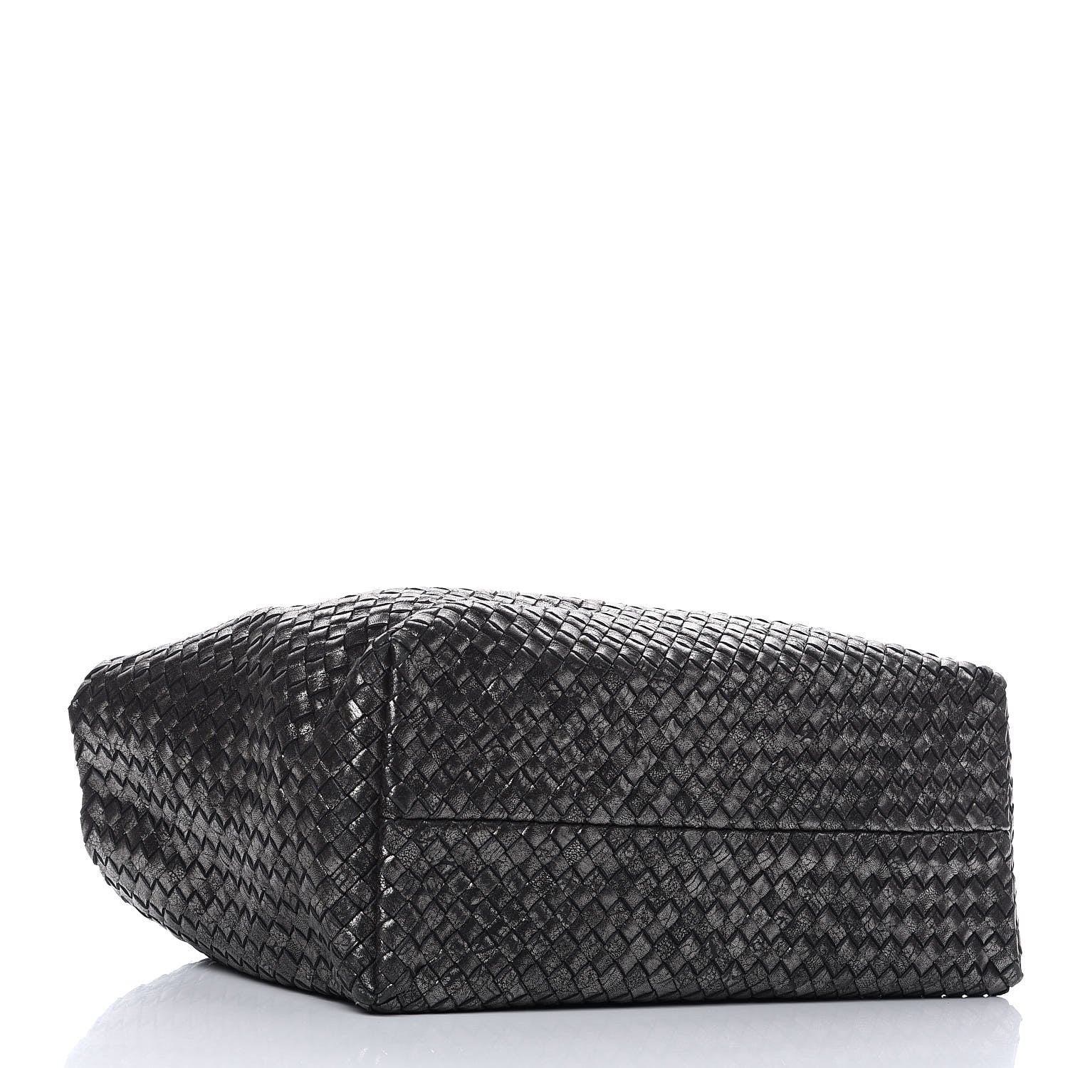 Bottega Veneta Metallic Nappa Intrecciato Medium Moon Cabat 5 of 9