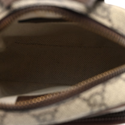 Gucci GG Supreme Monogram Web Mini Ophidia Double Zip Messenger Bag Beige New Acero 5 of 11