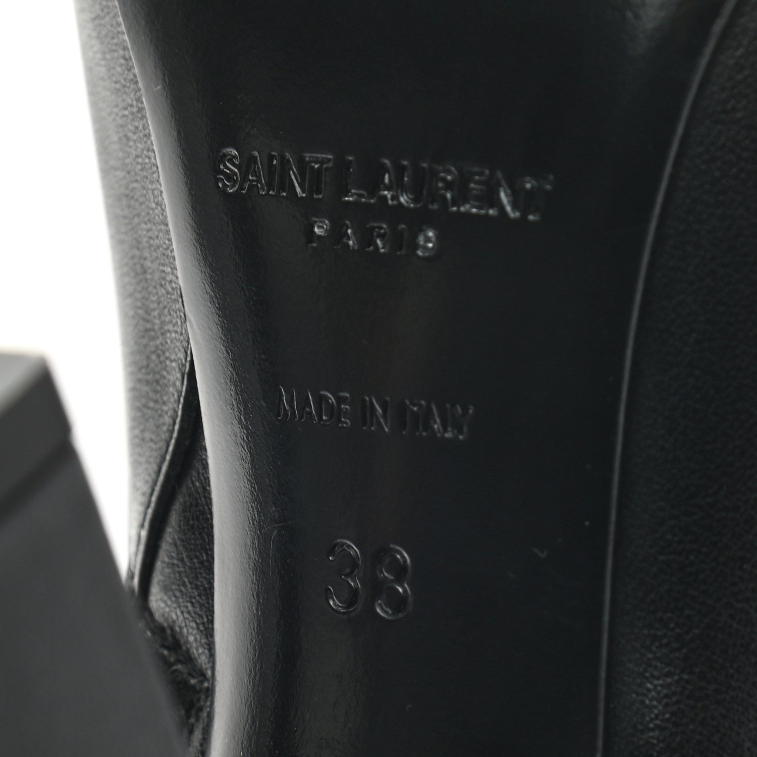 Saint Laurent Calfskin Joplin Buckle Booties 38 Black 6 of 6