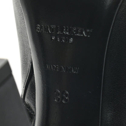 Saint Laurent Calfskin Joplin Buckle Booties 38 Black 6 of 6