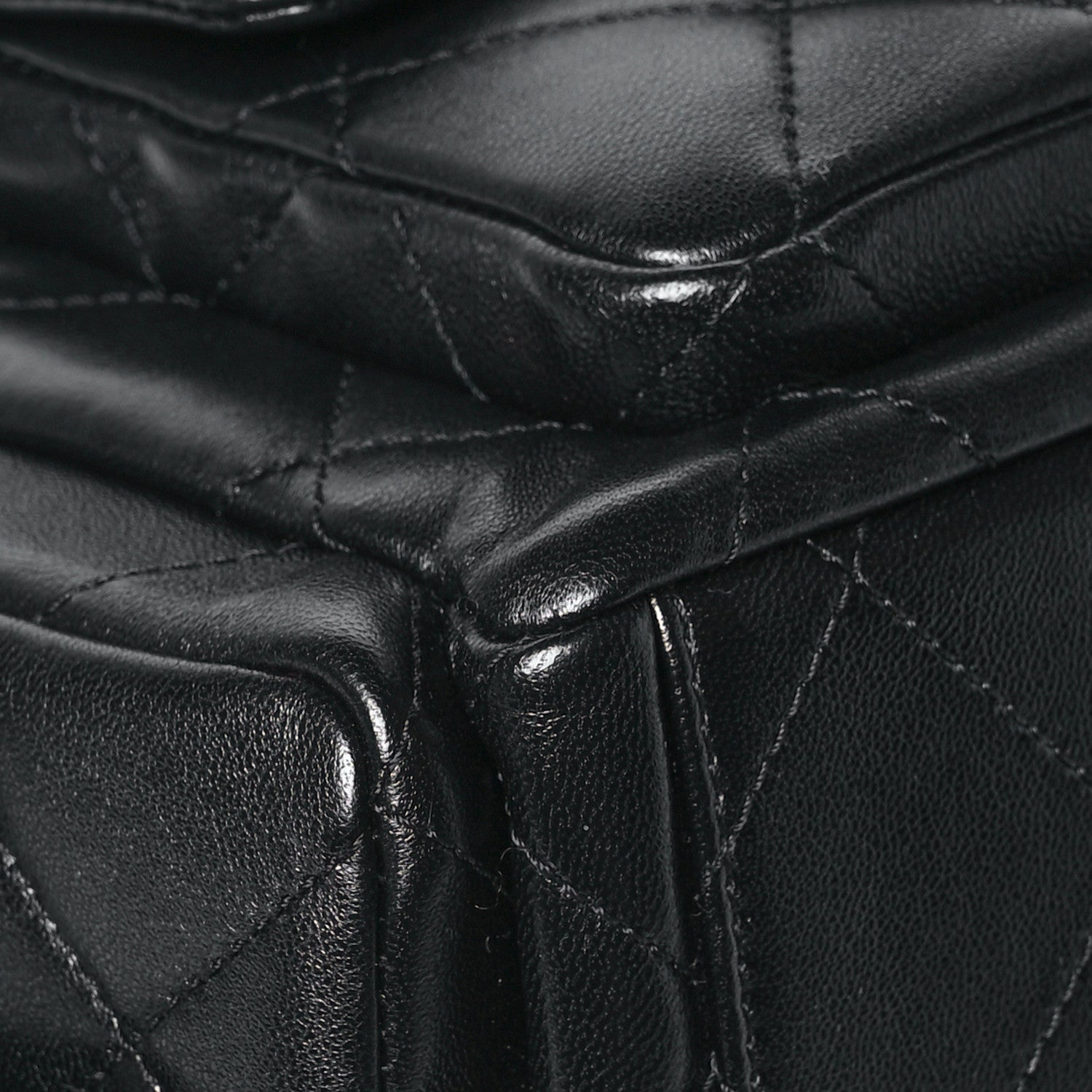 Chanel Shiny Lambskin Quilted Trendy Pockets Hobo Black 9 of 12